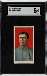 1909-1911 T206 White Border Charley Carr SGC EX 5