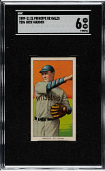 1909-1911 T206 White Border Nick Maddox SGC EX/NM 6 - El Principe De Gales Back