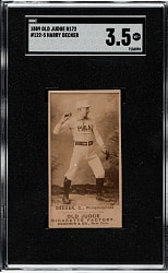1889 N172 Old Judge Harry Decker SGC VG+ 3.5