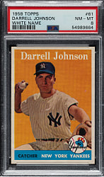 1958 Topps #61 Darrell Johnson PSA NM-MT 8