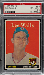 1958 Topps #66 Lee Walls PSA NM-MT+ 8.5