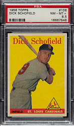 1958 Topps #106 Dick Schofield PSA NM-MT+ 8.5