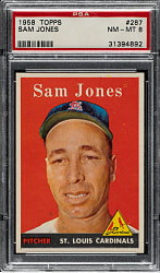 1958 Topps #287 Sam Jones PSA NM-MT 8