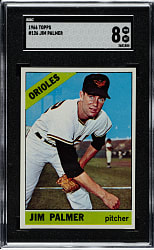 1966 Topps #126 Jim Palmer Rookie SGC NM/MT 8