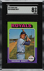 1975 Topps Mini #228 George Brett Rookie SGC NM/MT 8
