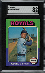 1975 Topps #228 George Brett Rookie SGC NM/MT 8