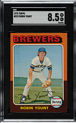 1975 Topps #223 Robin Yount Rookie SGC NM/MT+ 8.5