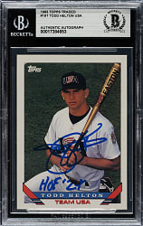 Signed 1993 Topps Traded #19T Todd Helton Rookie - Beckett