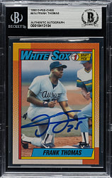 Signed 1990 O-Pee-Chee #414 Frank Thomas Rookie - Beckett