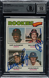 Signed 1977 Topps #476 Rick Cerone/Dale Murphy Rookie Beckett GEM MINT 10