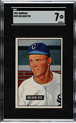 1951 Bowman #232 Nelson Fox Rookie SGC NM 7