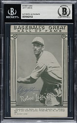 Signed 1948 W464 Baseball's Great Hall of Fame Exhibits Lefty Grove - Beckett and JSA