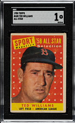 1958 Topps #485 Ted Williams All-Star SGC POOR 1