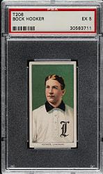 1909-1911 T206 White Border Bock Hooker Southern Leaguer PSA EX 5 - Old Mill Back