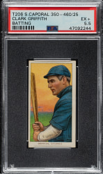 1909-1911 T206 White Border Clark Griffith Batting PSA EX+ 5.5