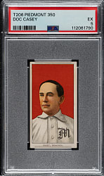 1909-1911 T206 White Border Doc Casey PSA EX 5