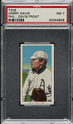 1909-1911 T206 White Border Harry Davis (Davis on Front) PSA NM 7