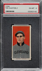 1909-1911 T206 White Border Ted Easterly PSA EX-MT 6