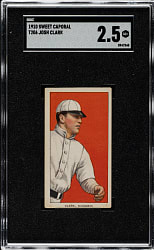 1909-1911 T206 White Border Josh Clark SGC GOOD+ 2.5