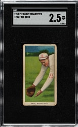 1909-1911 T206 White Border Fred Beck SGC GOOD+ 2.5