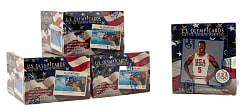 1992 Impel "U.S. Olympicards" Factory-Sealed Unopened Wax Box Collection (4 Boxes, 144 Packs)