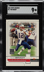 2002 Topps Reserve Football #17 Tom Brady SGC MINT 9