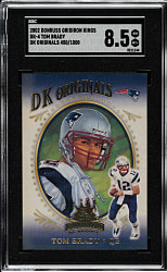 2002 Donruss Gridiron Kings DK Originals Football #DK-4 Tom Brady #450/1,000 SGC NM/MT+ 8.5