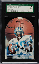 1996 Score Select Prime Cuts Football #9 Barry Sanders SGC MINT 96 - Numbered to 1,996
