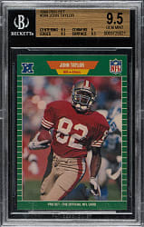 1989 Pro Set Football #384 John Taylor Rookie BGS GEM MINT 9.5
