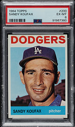 1964 Topps #200 Sandy Koufax PSA EX-MT 6