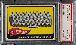1965 Topps #151 Philadelphia Athletics Team PSA NM-MT+ 8.5