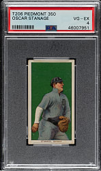 1909-1911 T206 White Border Oscar Stanage PSA VG-EX 4