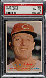 1957 Topps #219 Tom Acker PSA NM-MT 8