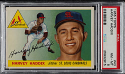 1955 Topps #43 Harvey Haddix PSA NM-MT 8
