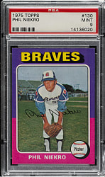 1975 Topps #130 Phil Niekro PSA MINT 9