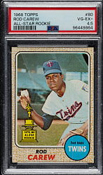 1968 Topps #80 Rod Carew PSA VG-EX+ 4.5