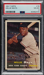 1957 Topps #10 Willie Mays PSA VG-EX 4