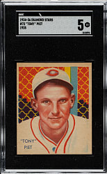 1934-1936 R327 Diamond Stars #72 Tony Piet SGC EX 5