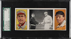 1912 T202 Hassan Triple Folder "Just Before the Battle" Roger Bresnahan/John McGraw SGC VG/EX 50