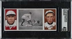 1912 T202 Hassan Triple Folder "Bush Just Misses Austin" Moran/Magee SGC VG/EX 4