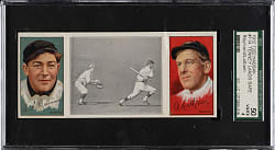 1912 T202 Hassan Triple Folder "Tenney Lands Safely" Raymond/Latham SGC VG/EX 50