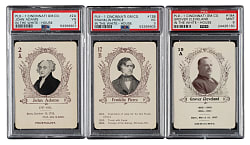 1900 PL9-1 Cincinnati Gm. Co. In the White-House PSA-Graded Trio: John Adams, Franklin Pierce, and Grover Cleveland