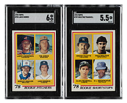 1978 Topps #703 Jack Morris Rookie and #707 Paul Molitor/Alan Trammell Rookie SGC-Graded Pair