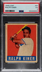 1948-1949 Leaf #91 Ralph Kiner Rookie PSA VG 3