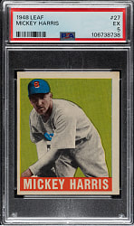 1948-1949 Leaf #27 Mickey Harris PSA EX 5