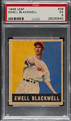 1948-1949 Leaf #39 Ewell Blackwell PSA EX 5