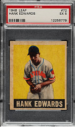 1948-1949 Leaf #72 Hank Edwards PSA EX 5