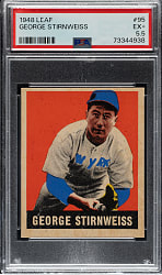 1948-1949 Leaf #95 George Stirnweiss PSA EX+ 5.5