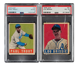 1948-1949 Leaf #110 Paul Trout and #31 Lou Brissie PSA VG-EX 4 Pair
