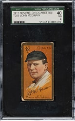1911 T205 Gold Border John McGraw SGC VG 40 - Sovereign Back